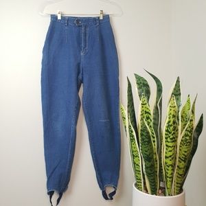 80s Jean Stirrup Pants Size 8 Medium